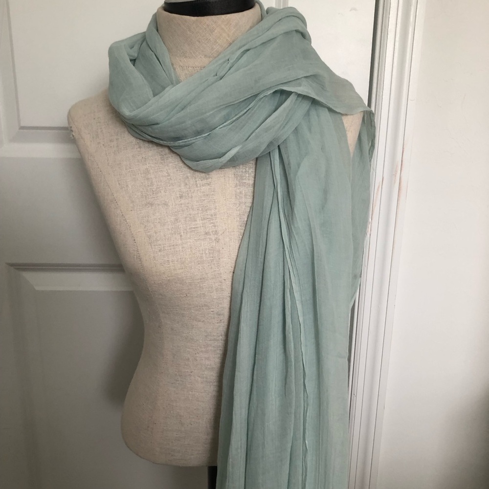 Dreamy Soft Gauze Seafoam Green Large Scarf